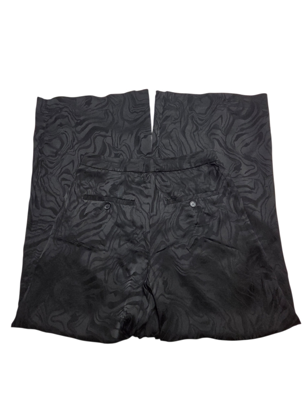 Banana Republic Jacquard Pleated Wide Leg Pants Black 4 - Picture 8 of 12